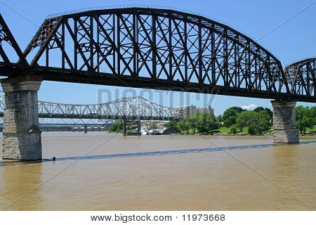 Ponti sul fiume Ohio dal Kentucky a Indiana.