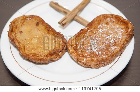 Traditional Holy Week Torrijas On Plate