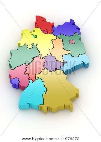 แผนที่สามมิติของเยอรมนี 3D