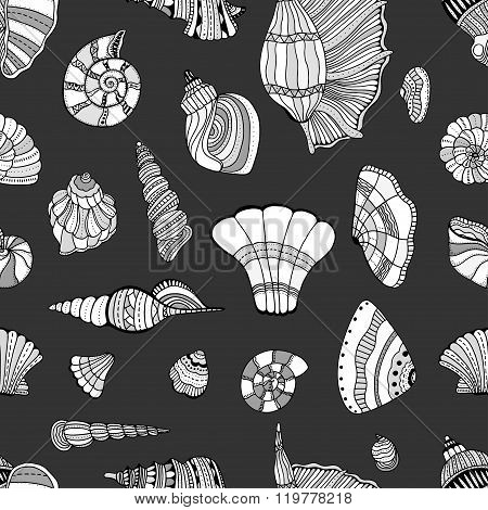 Seashell Seamless Pattern