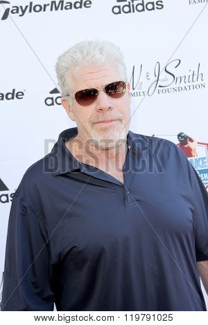 Ron Perlman arrives at the inaugural Stephen Bishop celebrity golf invitational benefiting R.A.K.E. on Feb. 15, 2016 at Calabasas Country Club in Calabasas, CA.