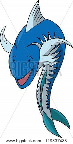 Mackerel fish cartoon Illustration