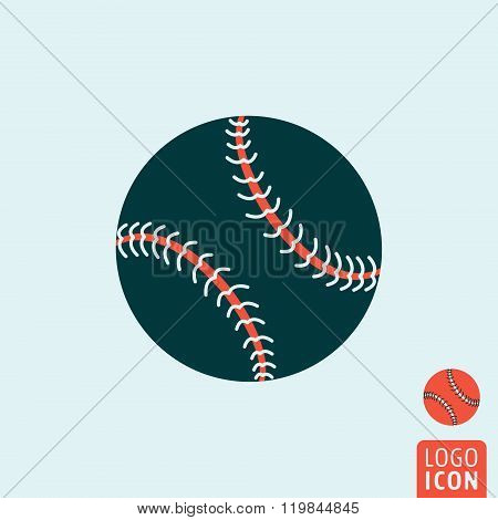 Baseball Ball Icon Isolated