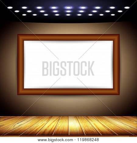 Interior room with a screen