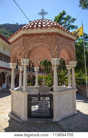 Selinari Monastery Is Located In The Picturesque Island Of Crete (greece)