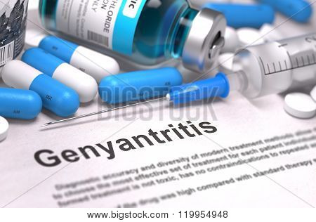 Diagnosis - Genyantritis. Medical Concept.