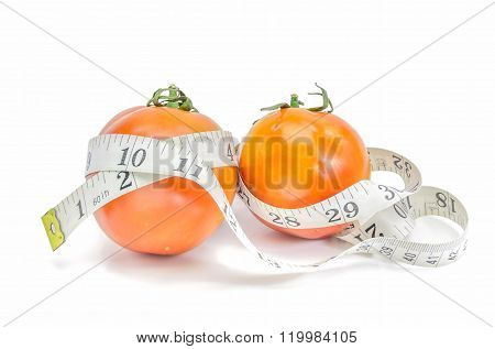 Measuring Tape With Tomato.