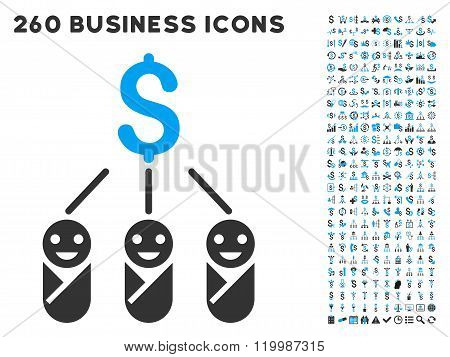 Kid Expenses Icon with Flat Vector Set