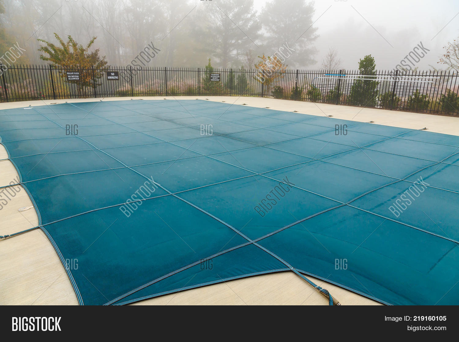 Blue Vinyl Pool Cover Image & Photo (Free Trial) Bigstock