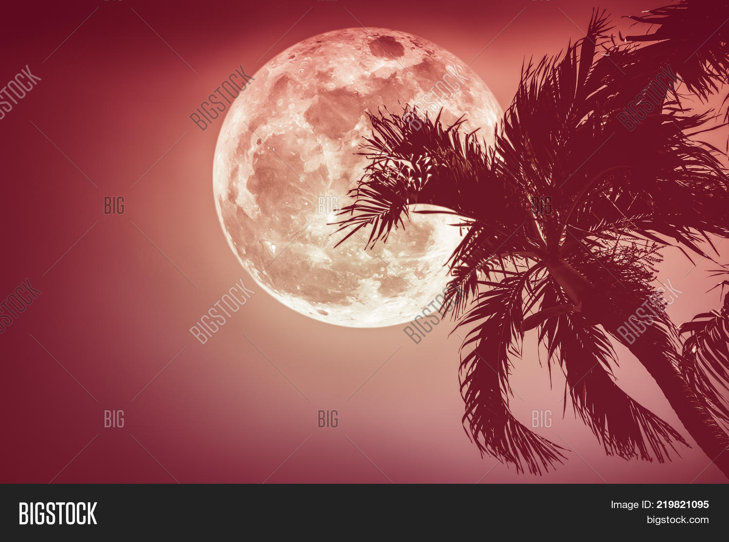 Supermoon Beautiful Image Photo Free Trial Bigstock