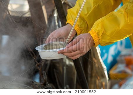 Warm food for the poor and homeless