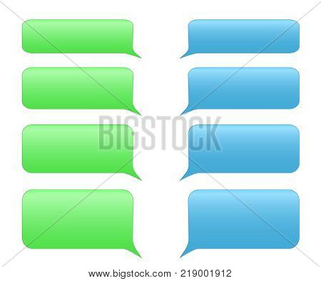 Short Message Service Bubbles. Vector phone chat bubbles