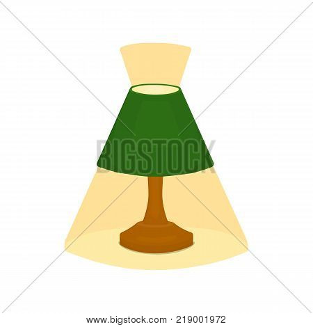 Electric lamp for home interior. Isolated vector image on white background.