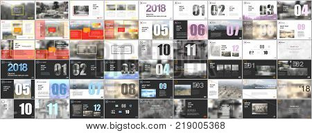 Big bundle of clean and minimal presentation templates.  Brochure cover vector design. Presentation slides for flyer, leaflet, brochure, corporate report, marketing, advertising, annual report, banner
