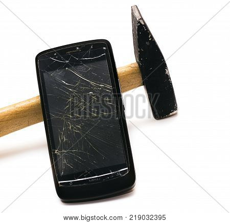 the phone that was found with a hammer and failed
