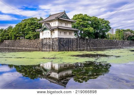 Tokyo, Japan at the Imperial Palace moat.