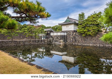 Tokyo, Japan at the Imperial Palace moat.
