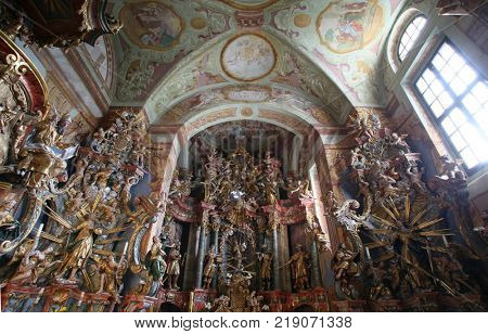BELEC, CROATIA - NOVEMBER 17: Church of Our Lady of the Snow in Belec, Croatia on November 17, 2011.