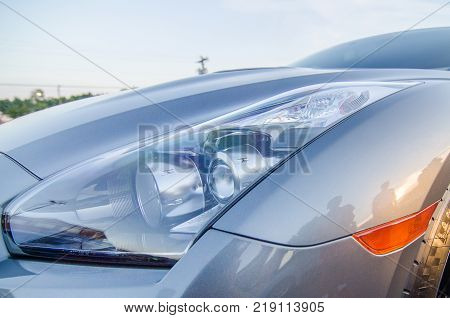 a modern race car headlight front assembly