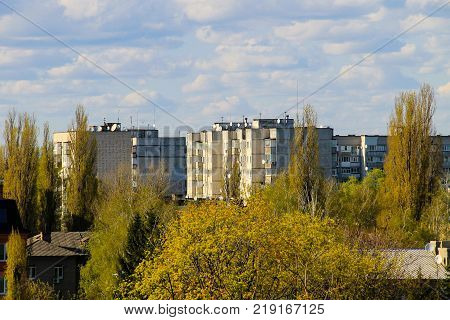 Aerial View On The City Kremenchug In Ukraine