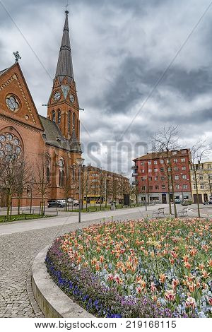 The Gustav Adolf church in the southside of Helsingborg city in Sweden.