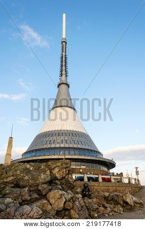 Jested Tower, Telecommunication Transmitter On Jested Mountain, Liberec, Czech Republic
