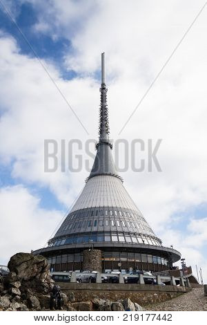 Jested Tower, Telecommunication Transmitter On Jested Mountain, Liberec, Czech Republic