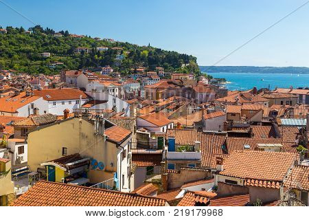 Piran Town In Southwestern Slovenia On The Gulf Of Piran