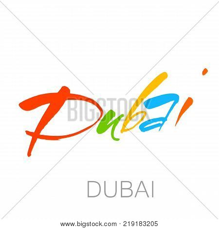 DUBAI LOGO. Idea for Arabic Logos and Dubai events. Vector template.