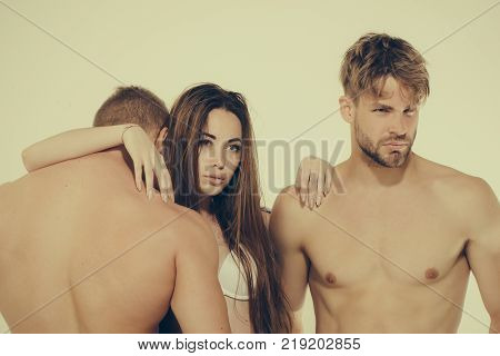 Girl With Long Hair Lie On Back