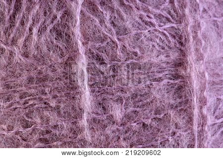 Pink wool thread ball maro close up