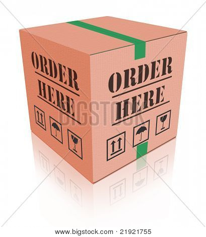 online shop cardboard box internet shopping store to order online on the web shop internet shop