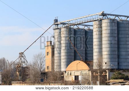 Industrial archeology along Sile river. Old abandoned factory. Italian landmark