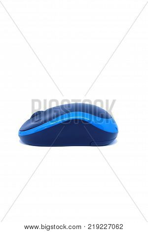Wireless computer mouse on white background. Computer mouse isolated.