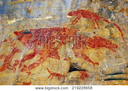 Rock drawing of Cerca Grande - Matozinhos (MG) Brazil