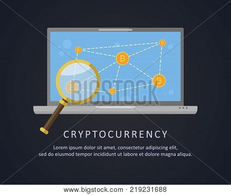 Blockchain background style collection stock vector illustration