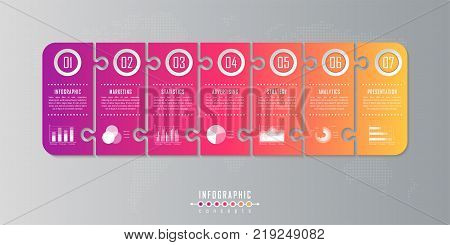 Infographic timeline template can be used for chart, diagram, web design, presentation, advertising, history. Vector infographic illustration