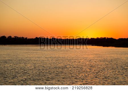 Dawn on the Syr Darya River, Kazakhstan .