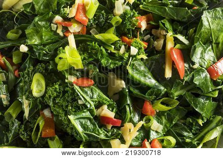 Homemade Organic Green Collard Greens