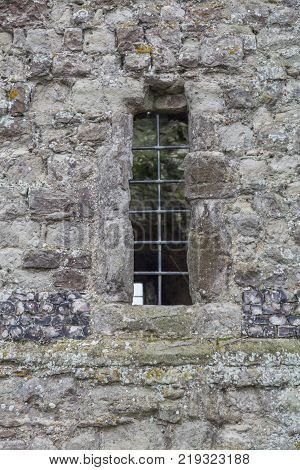 Stone and steel Window Feature at Hadleigh Castle