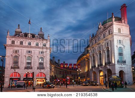 LONDON, UK - JUNE 17, 2013: Regent Street decorated with flags to celebrate the 60th Anniversary of Queen Elizabeth II Coronation.  London's West End, City of Westminster.