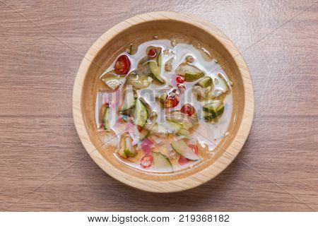 close up of Thai Cucumber Relish sauce