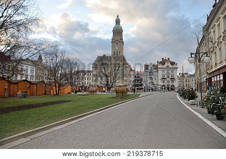 square and city Prostejov , Moravia , Czech republic, Europe