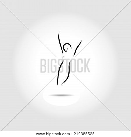 woman icon line illustration design female shape