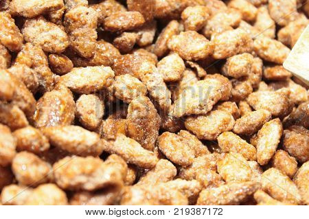 Glazed And Toasted Almonds In The Christmas Stall