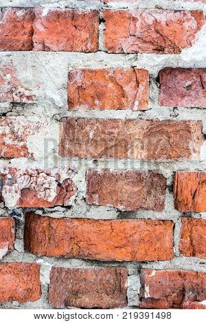 Brick wall texture red and brown colored as background.