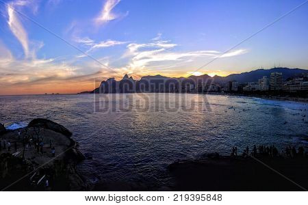 Rio de Janeiro view from stone of arpoador