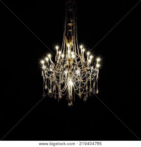 Vintage Golden Lusterin The Dark, Baroque Style