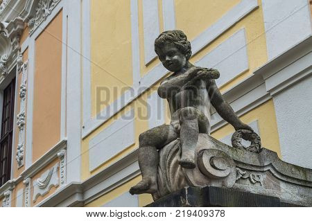 Zwinger palace in Dresden, Germany. Sculpture and architecture