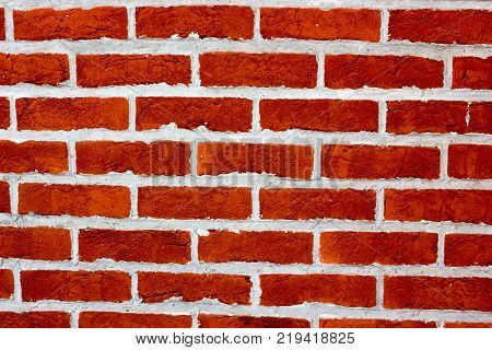 Brick wall texture red and brown colored as background.